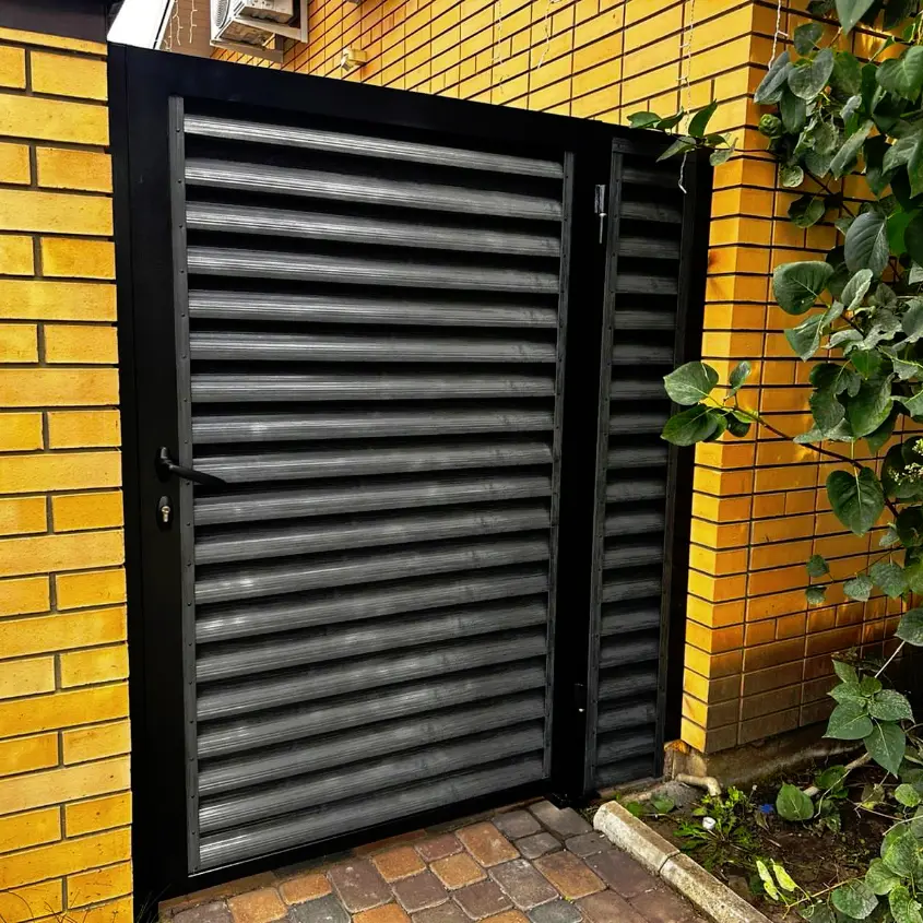 Фото 6 Забор Еврожалюзи Черное Дерево 3D Принтек двусторонний