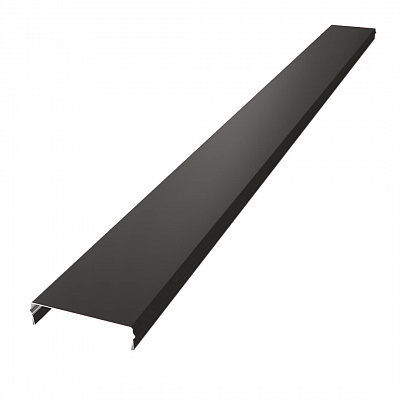 Ламель Металлопланкен ВСТАВКА 100мм на 20мм RAL8019 Темный Шоколад