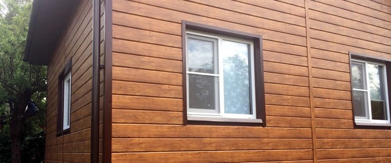 Отделка дома металлосайдингом 