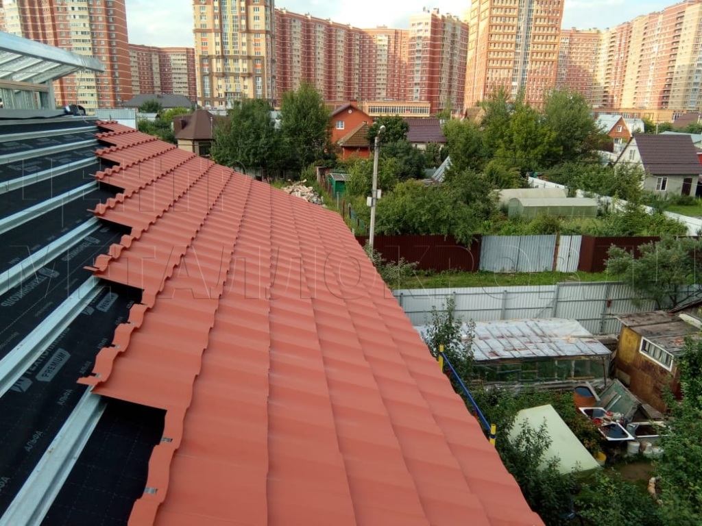 Металлочерепица Геркулес 8004 терракотовый Стальной Бархат от Центра Металокровли в Туркестане