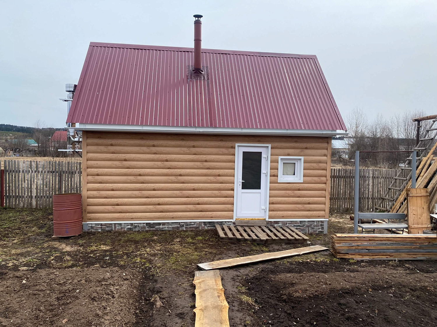 Металлосайдинг Блок-Хаус Клен Светлый SteelArt