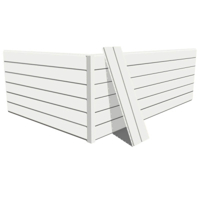 Фото сайдинга металлического (металлосайдинга) Евро-Брус под брус RAL9003 Белый для фасада дома