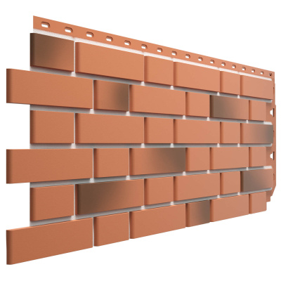 Фасадная панель Деке кирпич гладкий FLEMISH Красный жженый 0.46м2