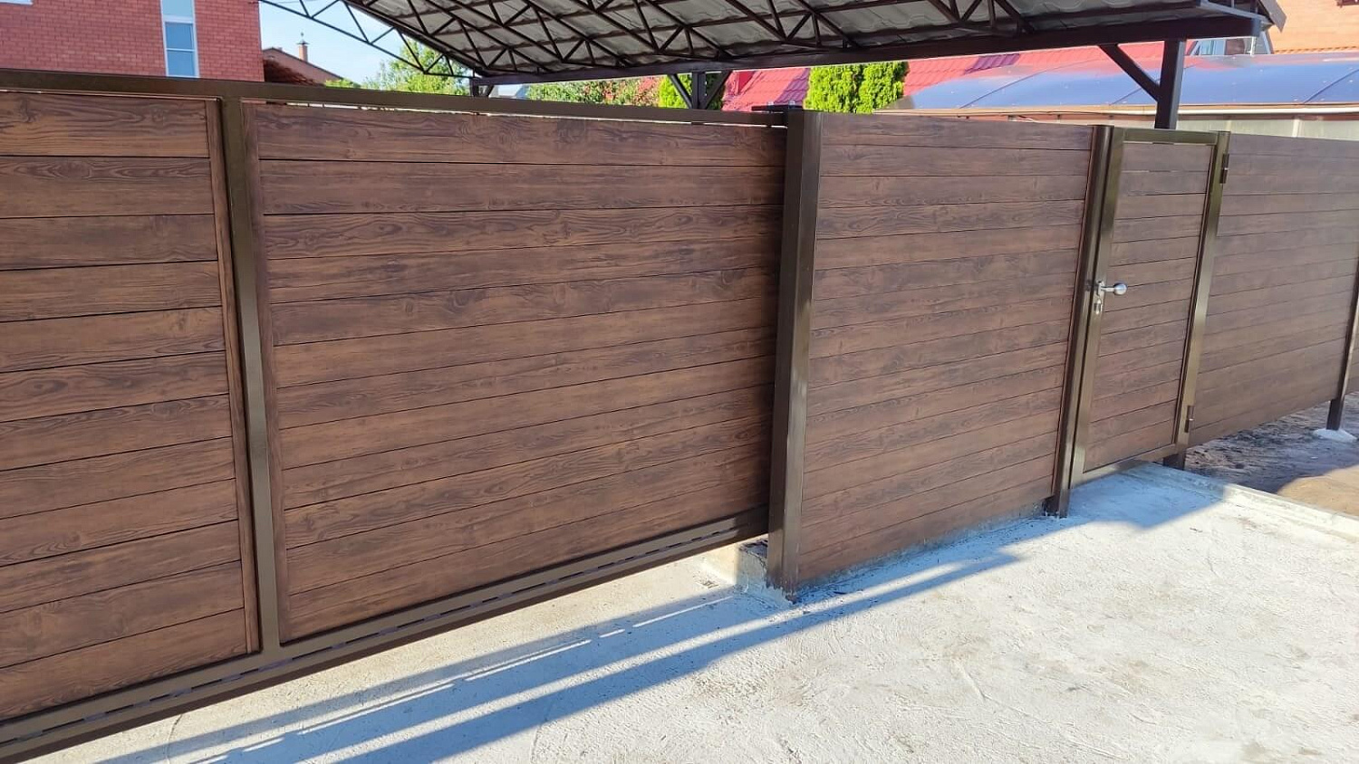 Металлопланкен  52м Каштан 2-х сторонний Printech